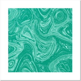 Marble Pattern Neck Gaiter Teal Marble Gator Marble Posters and Art